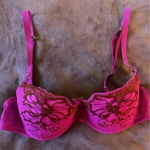 Victoria’s Secret So Sexy Magenta Floral Lace Push-Up Bra 34B